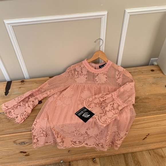 Pink Lace Blouse Miss Chevious Brand - Picture 4 of 6